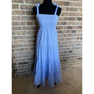 Caitlin M. Covinton X Pink Lily XS smocked striped maxi dress coastal casual